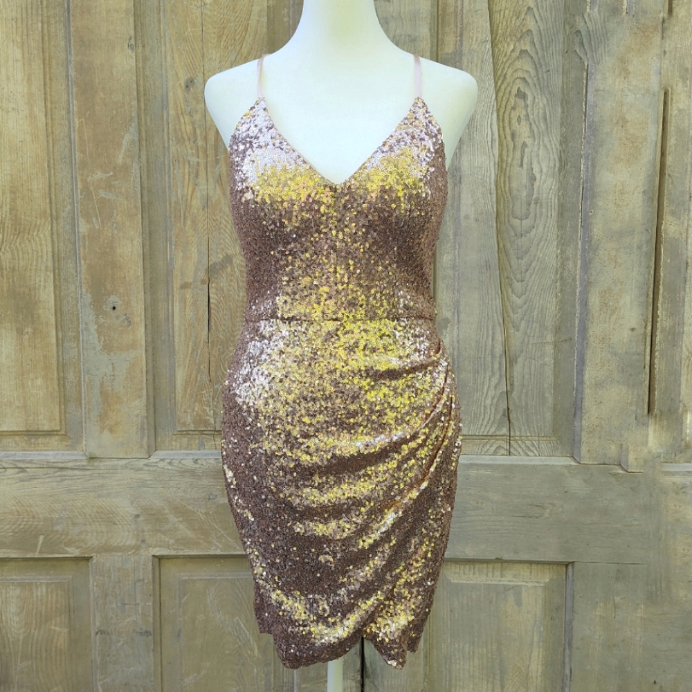 Rose Gold Sequin Dress